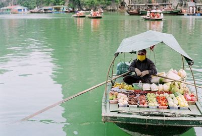 Boats in sea