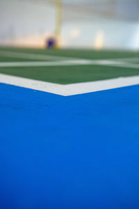 Close-up of blue ball on field