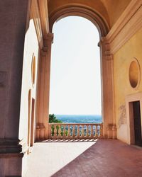 Entrance of historic building against sky