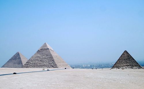 Built pyramid structure on sunny day