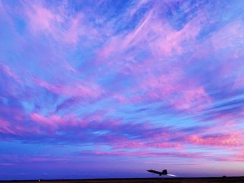 Scenic view of sunset over sea