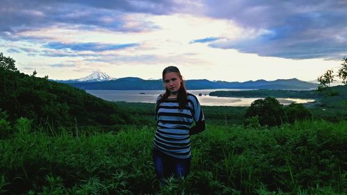 Man standing on mountain