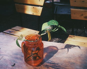 Close-up of drink on table