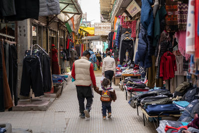 People walking on street