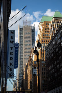 Low angle view of buildings against sky