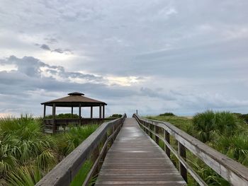 Pier on jetty against sky