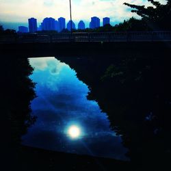 Reflection of clouds in water