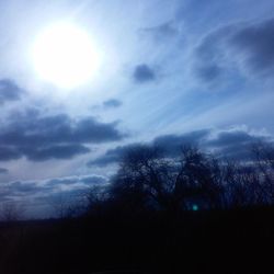 Scenic view of landscape against cloudy sky