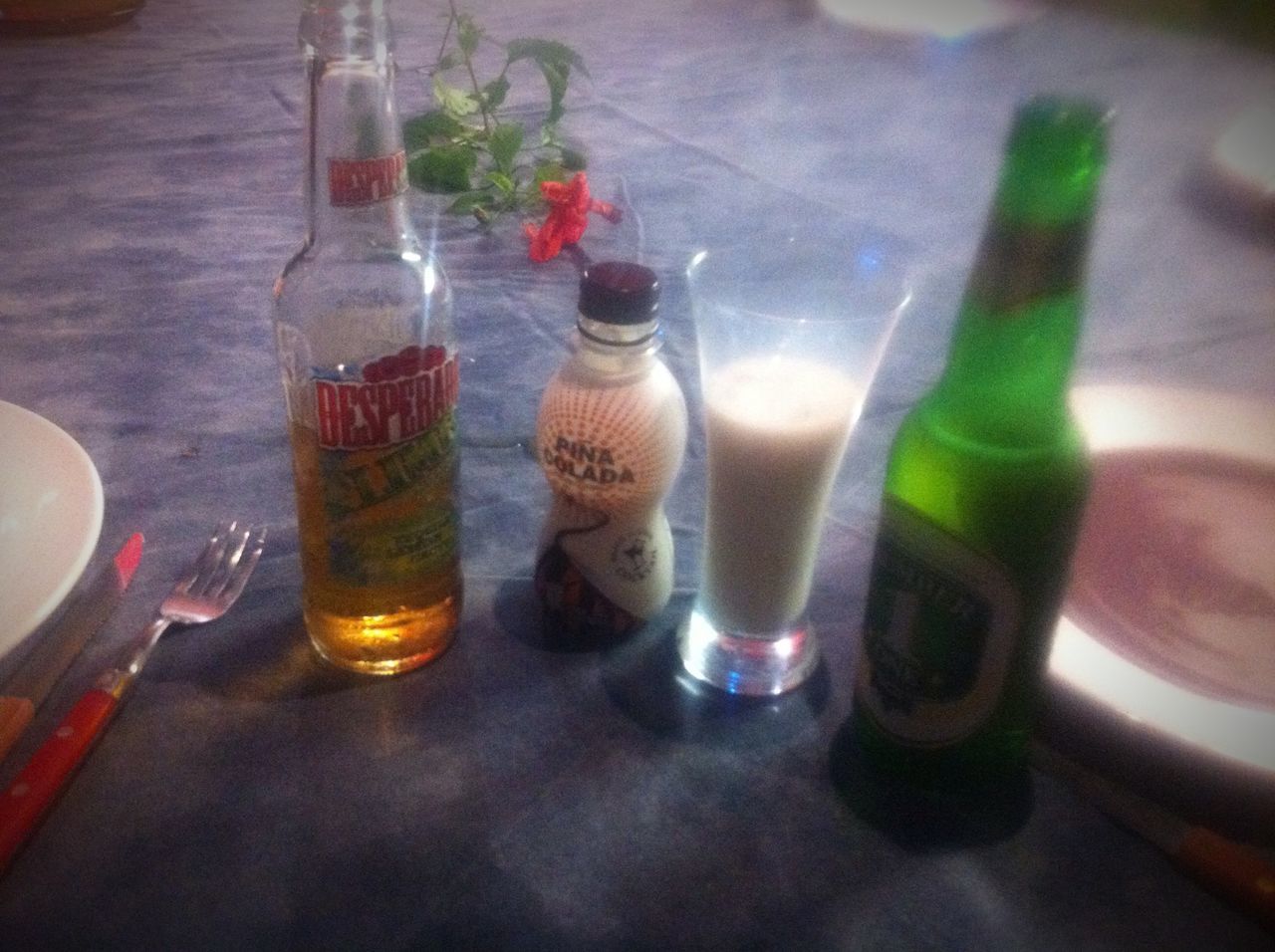 drink, indoors, drinking glass, table, food and drink, glass - material, refreshment, still life, freshness, bottle, transparent, glass, close-up, high angle view, alcohol, no people, focus on foreground, selective focus, jar, drinking straw