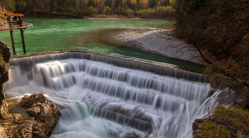 Lech waterfall in fussen, bavaria germany.