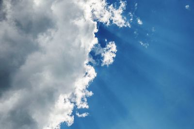 Low angle view of clouds in sky