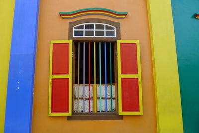 Close-up of multi colored windows