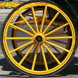 Close-up of yellow wheel