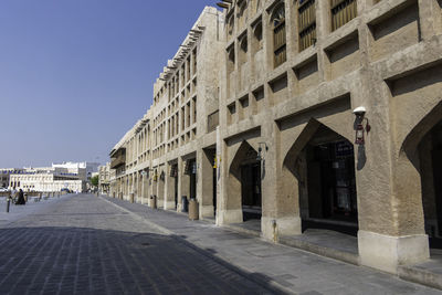 Doha, qatar, october 31, 2023. souq waqif, the standing market, is a marketplace.