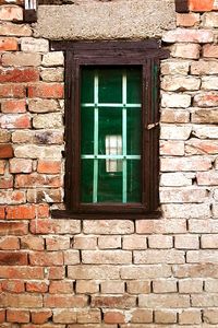 Window of brick wall