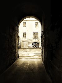 Empty corridor of building