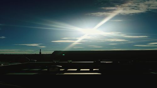 Scenic view of sunlight against sky