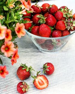 Close-up of strawberries