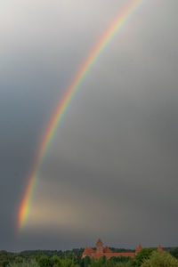 Scenic view of rainbow against sky