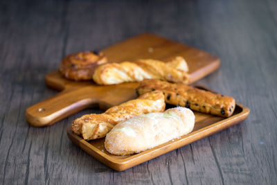 Close-up of cookies on table