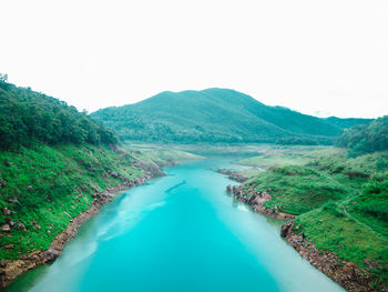 Scenic view of swimming pool against sky