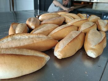 Close-up of bread on table