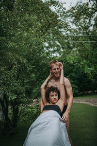 Portrait of a smiling young couple