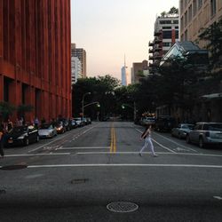 Cars parked in city