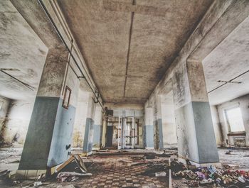 Interior of abandoned building