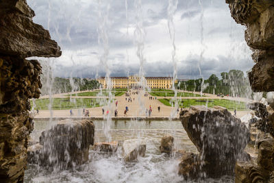 Cloudy sky above sea
