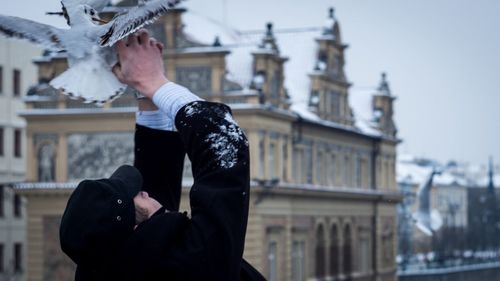 Young woman standing in city