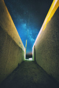 Corridor of building at night