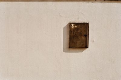 Close-up of door on wall