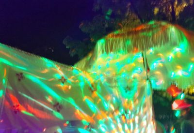 Close-up of colorful lights