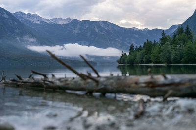 Scenic view of lake against mountains