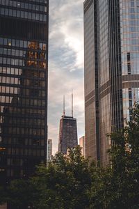 View of skyscrapers in city