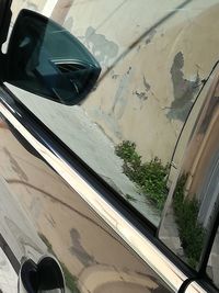 Close-up of car window