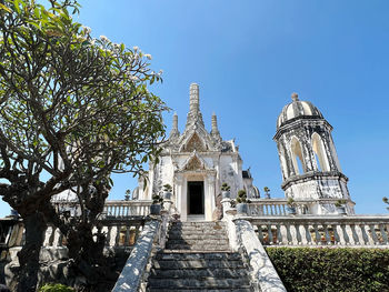 Low angle view of building against clear sky