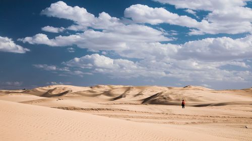 Scenic view of desert against sky