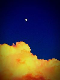 Low angle view of moon in sky