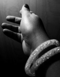 Close-up of cropped hand