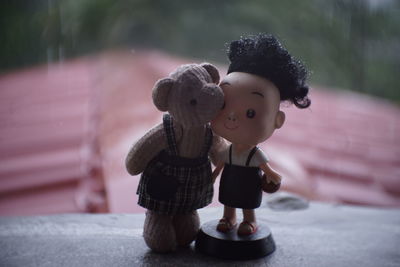 Close-up of stuffed toy on table