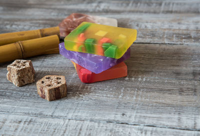 Close-up of food on table