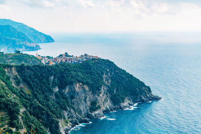 Scenic view of shore in italy
