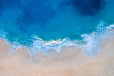 Panoramic shot of sea waves