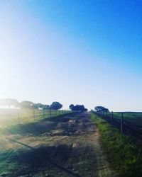 Scenic view of landscape against clear sky