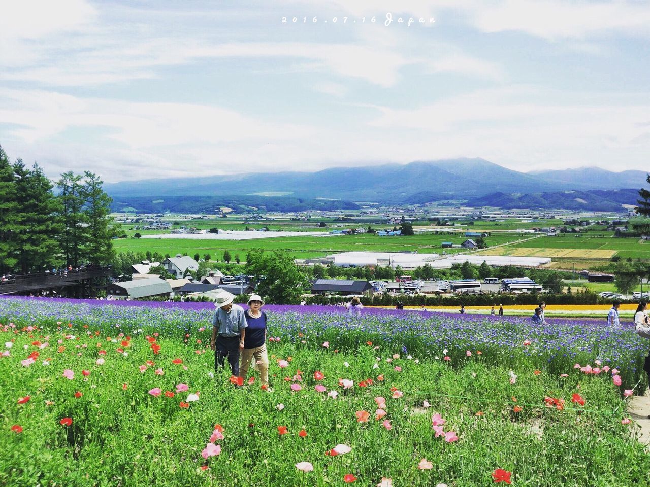 sky, grass, beauty in nature, landscape, tranquil scene, field, tranquility, cloud - sky, mountain, nature, flower, scenics, green color, plant, growth, cloud, leisure activity, lifestyles, relaxation, day, outdoors, grassy, idyllic, cloudy, rural scene, mountain range, green, remote, non-urban scene