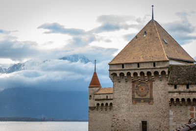 View of building against cloudy sky