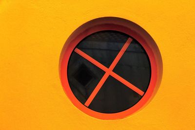 Close-up of yellow window