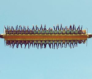 Low angle view of amusement ride